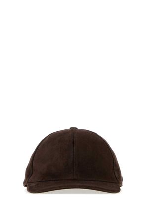 Valentino Garavani Brown VLogo Solid Baseball Hat