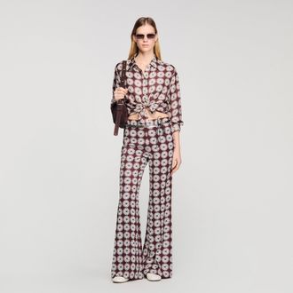 Sandro Floral print silk shirt