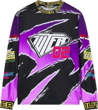 Iuter Retro Motocross Longsleeve Paars - Heren - Longsleeves - Paars - XL - Katoen - Tops
