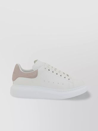 Alexander McQueen leather platform sneakers logo detail