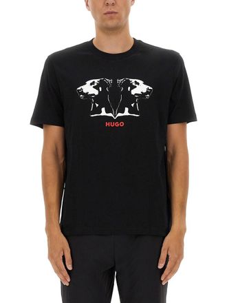 HUGO BOSS T-Shirt With Doberman Print