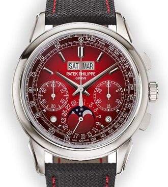 Patek Philippe Grand Complications Chronograph Lacquered Red Dial Watch 5270P-017