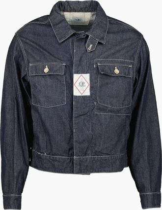 C.P. Company Mens Denim Logo Patch Jacket - Blue - Size: 40/Regular