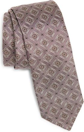 BOSS Medallion Silk Tie in Med Pink at Nordstrom