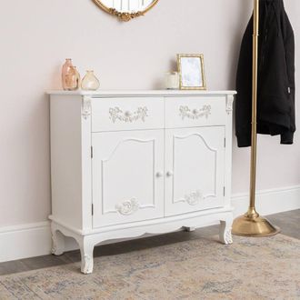 Melody Maison Large White Sideboard Cupboard - Pays Blanc Range
