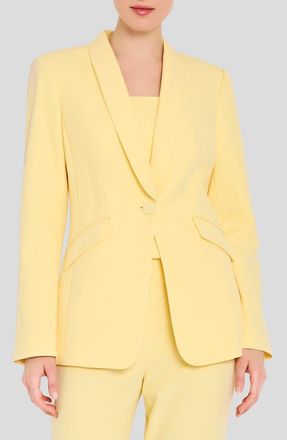Tahari by ASL Shawl Collar Jacket in Buttercup at Nordstrom, Size 14