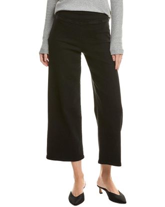 Frame Denim Frame Denim The Jetset Sheen Noir Wide Leg Crop Jean