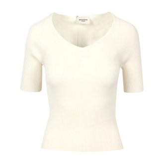 Max Mara V-hals Gebreid - Dames - Truien - Wit - Maat: L Viscose