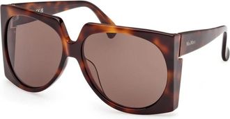 Max Mara Anne Zonnebril - Dames - Zonnebrillen - Bruin - 61 MM - Accessoires