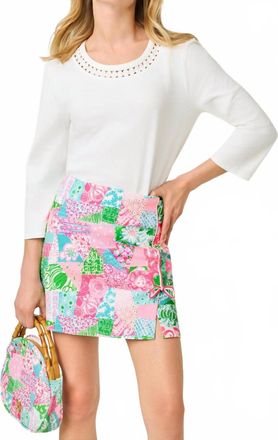 Lilly Pulitzer La Costa Mini Skort In Multi Crazy Quilt