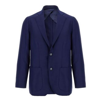 Barba Heren, Jassen, Blauw, Maat: 3XL Wol