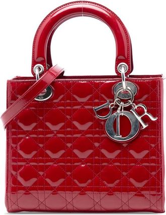 Dior Pre-owned Dior Medium Patent Cannage Lady Dior 13-BO-0192
