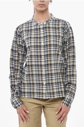 Woolrich Plaid Shirt With Mandarin Collar size Xxs