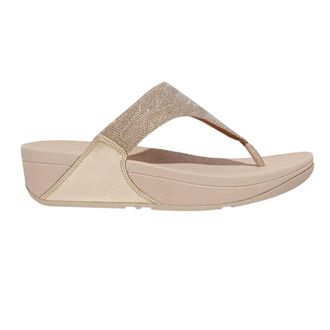 FitFlop Dames/Dames Lulu Glitz Toe Post Wedge Sandalen (Roze Goud)