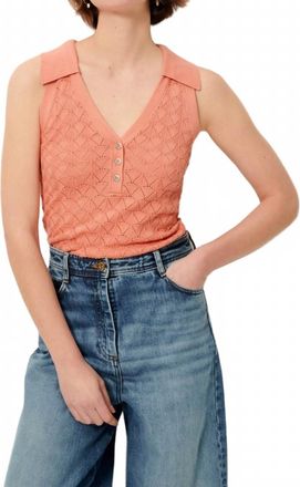 Sessun Baya Sleeveless Knit Tank In Coral