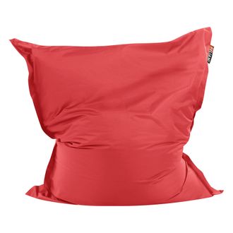 Beliani Puf Coj&iacute;n Grande Rojo Cremallera Asiento Descanso Reparador Comodidad Xl Fuzzy