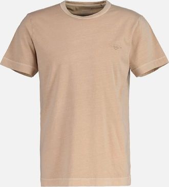 GANT Mens Sunfaded Short Sleeves T-Shirt - Cream - Size: 48