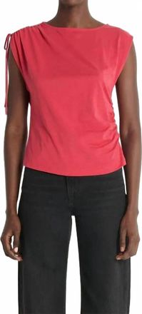Nation Ltd Julie Shoulder Tie Top In Red