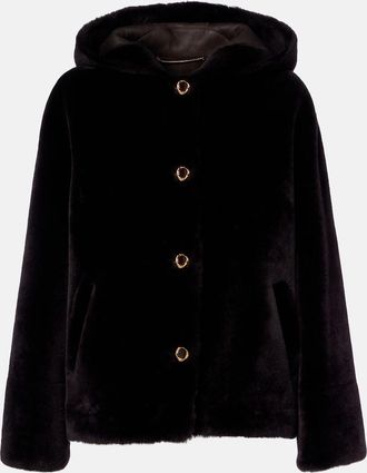 Agnona Hooded shearling jacket