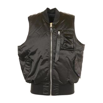 Alpha Industries Ma-1 Base Vest - Dames - Bodywarmers - Zwart - L - Polyester - Jassen