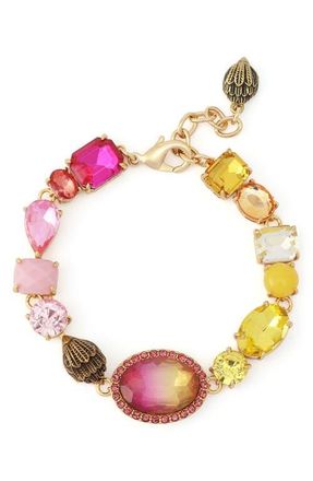 Kurt Geiger Gemstone Eagle Head Flex Bracelet in Pink Multi at Nordstrom