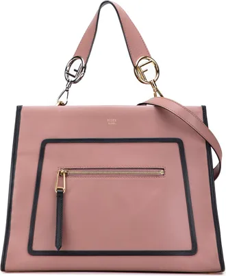 Fendi Pre-owned Womens Runaway Tote - Rose Gold Leather - One Size