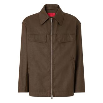 Ferrari Light Jackets, male, Green, Size: L Cotton Bomber Jacket