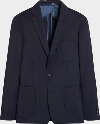 Bugatchi Men & apos;s Solid Wool Two-Button Blazer
