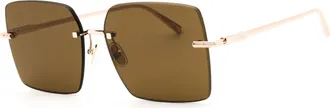 Ferragamo SF311S Rimless Metal Frame Sunglasses - Rose Gold