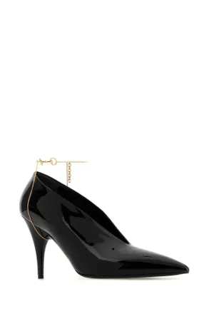 Gucci Womens Black Leather Gucci 97 Pumps Nero Scarpe Con Tacco