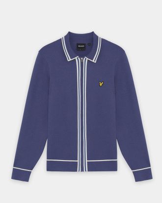 Lyle & Scott Mens Jacket in Medium Blue Viscose - Size X-Large