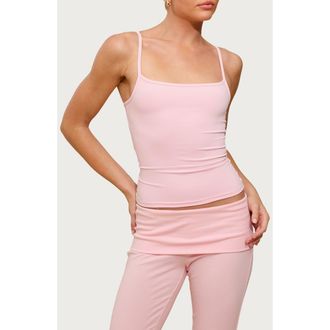 Edikted Blonka Crop Camisole in Pink at Nordstrom, Size X-Small