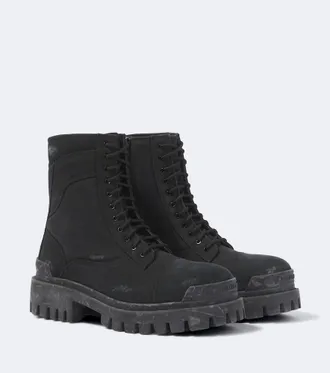 Balenciaga Combat Strike canvas lace-up boots