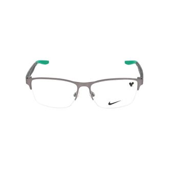 Nike Glasses, male, Gray, Size: 55 MM 8153 Semi-Rimless Frame