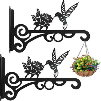 OEM Gancho Para Plantas, 2 Piezas, Gancho Para Flores, Colgador De Plantas, Soportes Para Cestas Colgantes, Gancho De Pared, Gancho De Pared, Negro