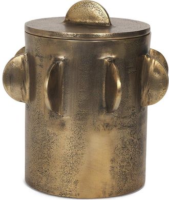 Mercana Deacon Large Antiqued Metal Canister