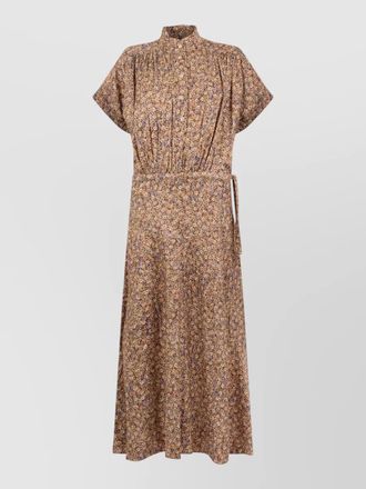 Isabel Marant midi dress silk viscose pleated belt
