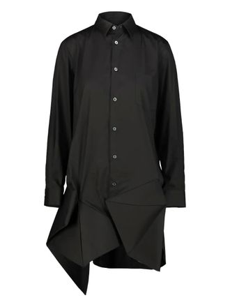 Comme Des Gar&ccedil;ons three-dimensional shirt - women - Cotton - L - Black