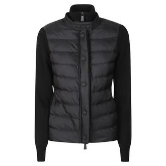 Moncler Gepolsterd Wolmix Vest - Dames - Jassen - Zwart - Maat: S Wol