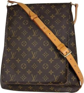 Louis Vuitton Tweedehands Canvas Louis Vuitton tassen - Dames - Vintage Schoudertas - Bruin - ONE Size - Vintage