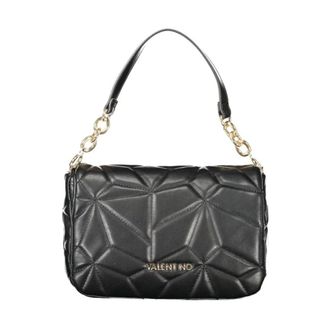Valentino Handbags, female, Black, Size: ONE SIZE Sophisticated Shoulder Bag with Chain Handle and Detachable Strap