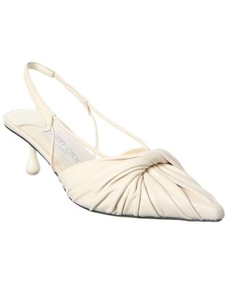 Jimmy Choo London Isa/Twist 50 Leather Slingback Pump