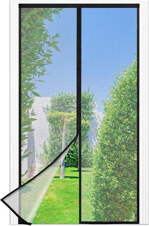 No Brand Mosquitera Magn&eacute;tica Para Puerta De Balc&oacute;n, 110 X 210 Cm, Imanes Potentes, Velcro De 4 Cm De Ancho, Mosquitera Sin Necesidad De Taladrar, Protecci&oacute;n C