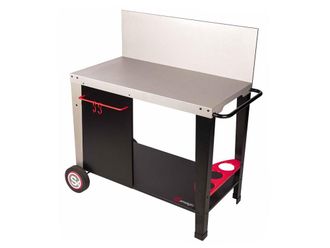 Somagic Mesa de plancha met&aacute;lica negra y gris