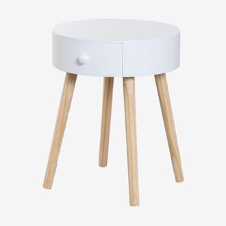 Sklum Mesita De Noche &Oslash;40 Cm En Madera Lamba Sklum