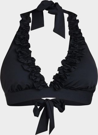 La Blanca Ruffle Banded Tall Triangle Bikini Top