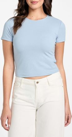 Guess Terra Ribbed Crop T-Shirt in Channel Blue at Nordstrom, Size X-Small