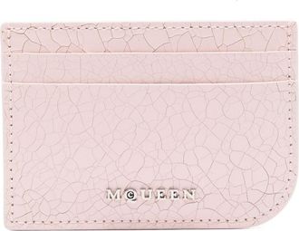 Alexander McQueen cracked-effect cardholder - Pink