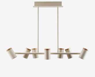 Sklum Sklum - L&aacute;mpara De Techo Con 7 Puntos De Luz Amaranto