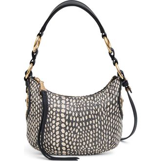 Aim&eacute;e Mini Roma Crossbody Bag in Black/White Lizard at Nordstrom